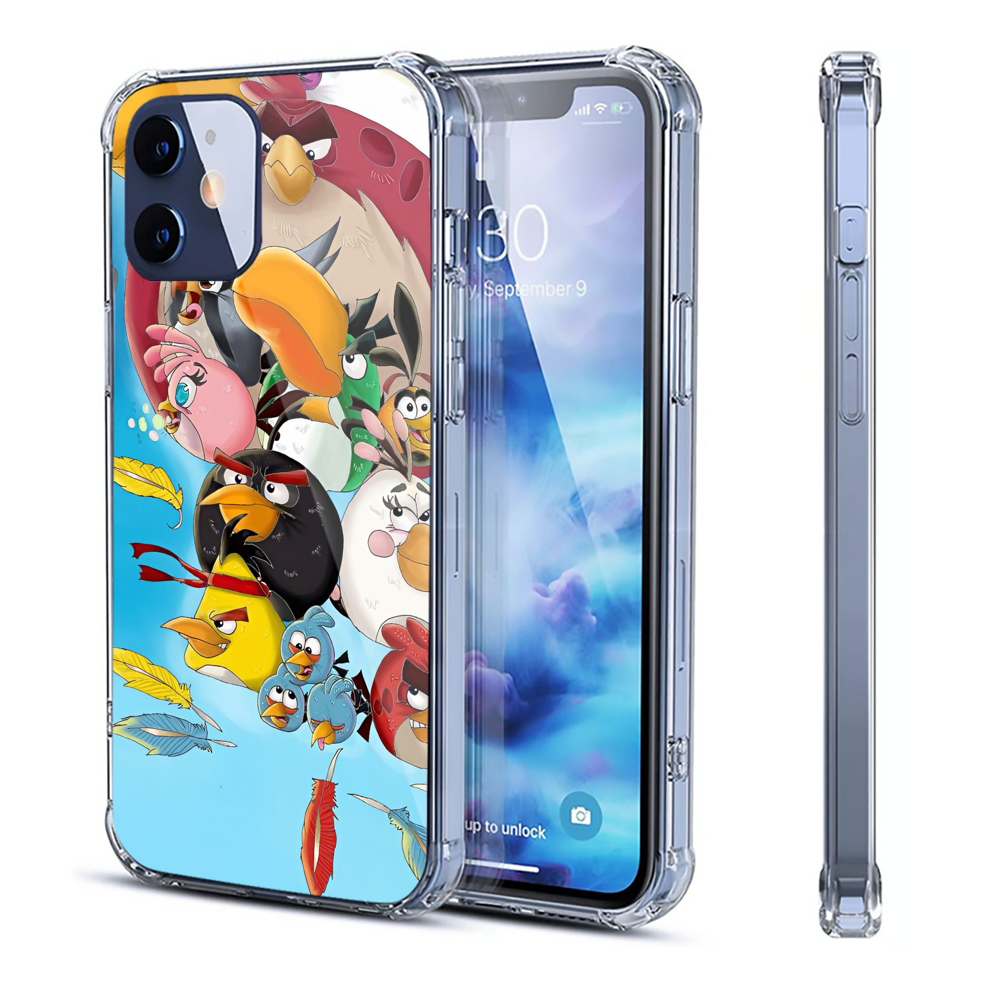 （画像用） Angry Birds アングリーバード 【iPhone 12シリーズ対応】透明スマホケース（クリアソフトケース）
